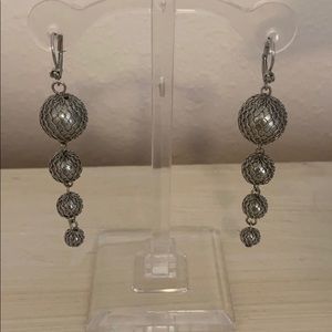 Simply Vera -Silver Ball drop earrings
